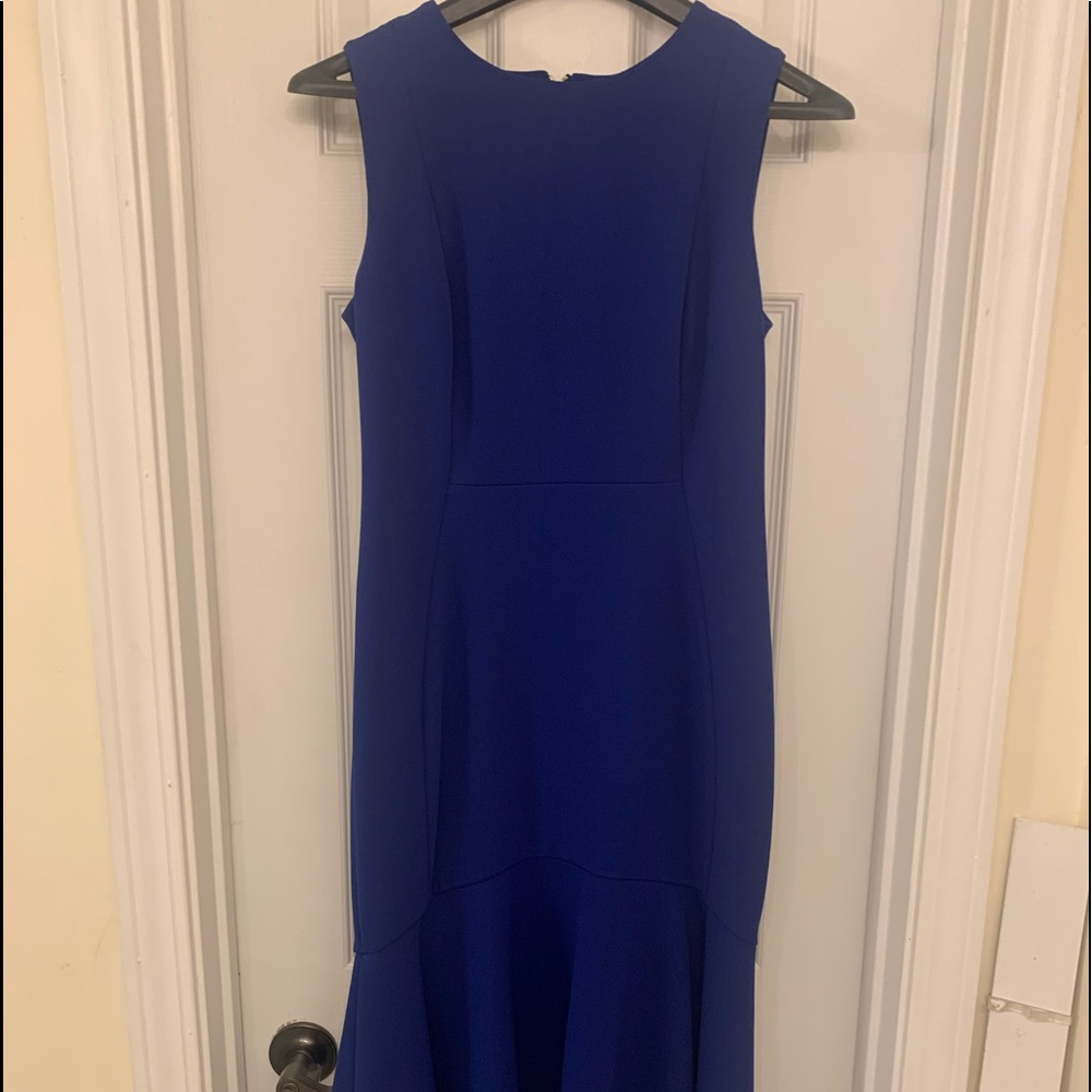 Calvin Klein royal blue high low dress